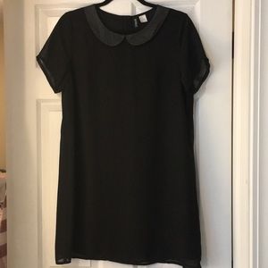 DIVIDED Peter Pan collar black dress